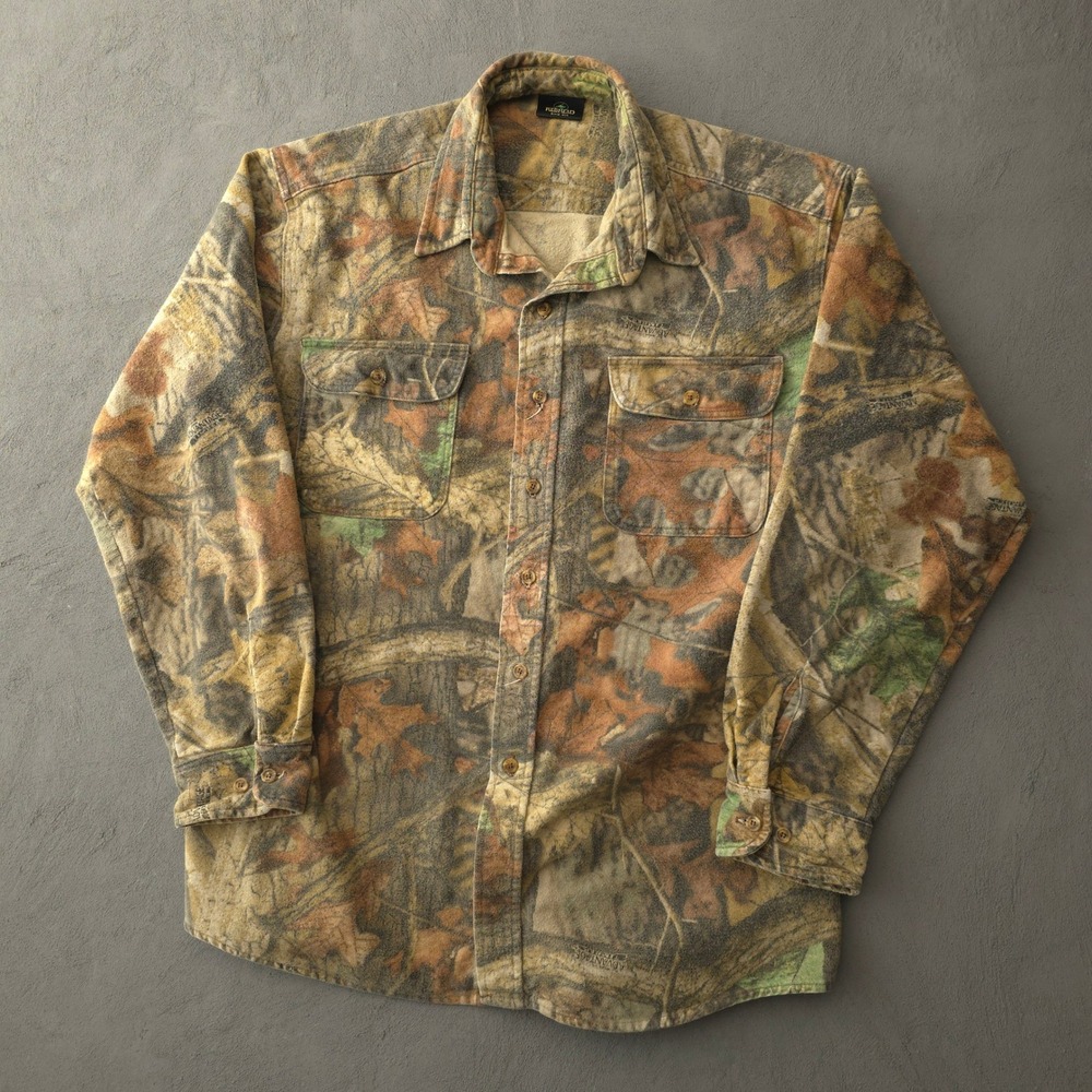 Camo Flannel Shirt XL Brown Advantage Timber RedHead
